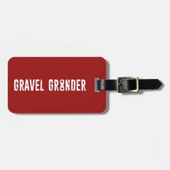 Gravel Grinder Chain Link Luggage Tag (Front Horizontal)