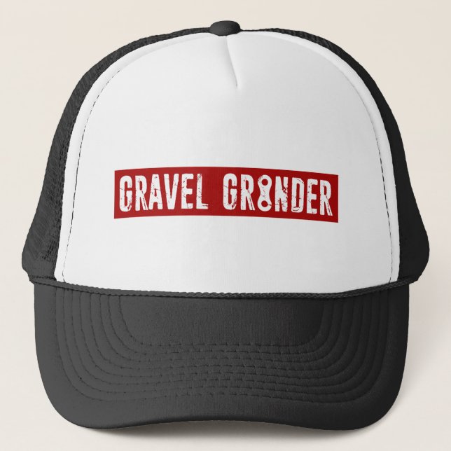 Gravel Grinder Chain Link Trucker Hat (Front)