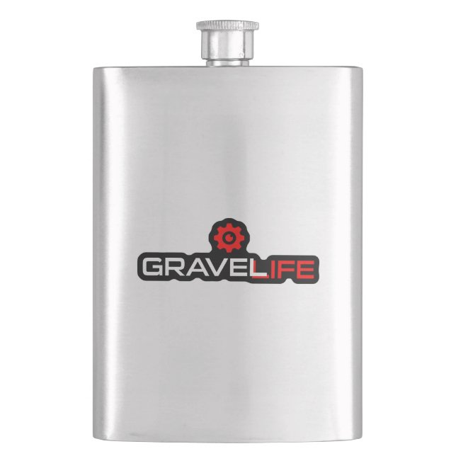 Gravel Life Cycling Hip Flask (Front)