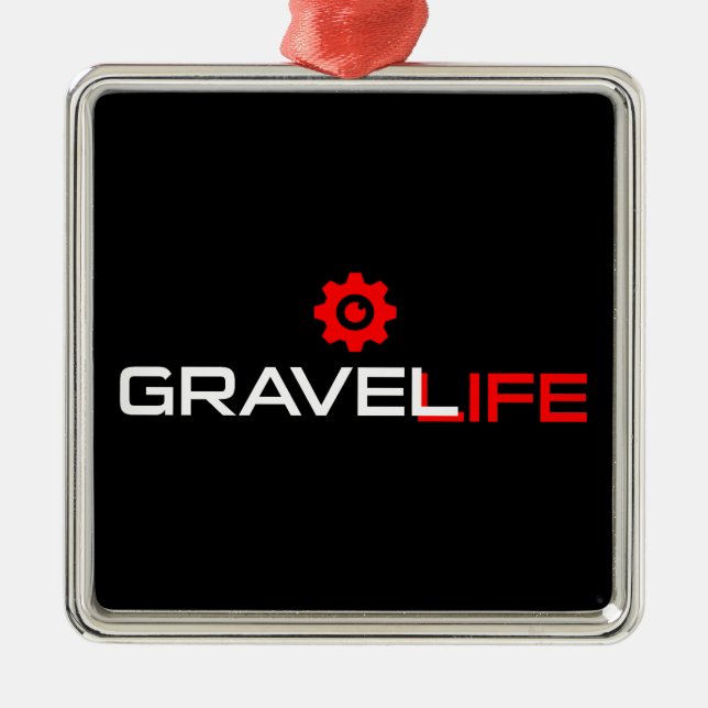 Gravel Life Cycling Metal Tree Decoration (Front)