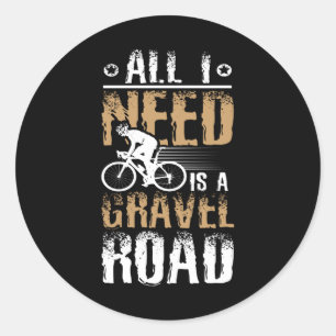 Gravel Road Gravel Bike Classic Round Sticker