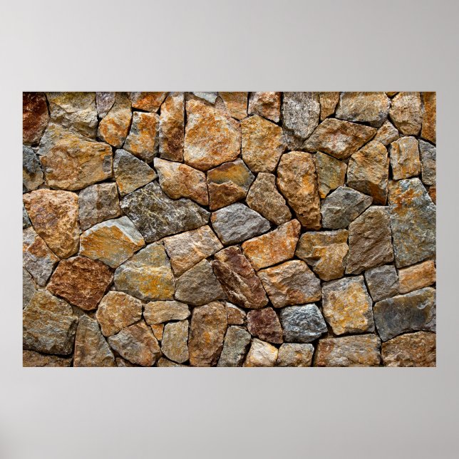 Gravel small stone wall  poster (Front)