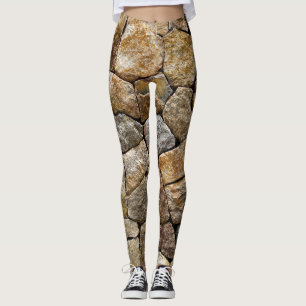 Gravel Stone Wall: Decorative Design Leggings