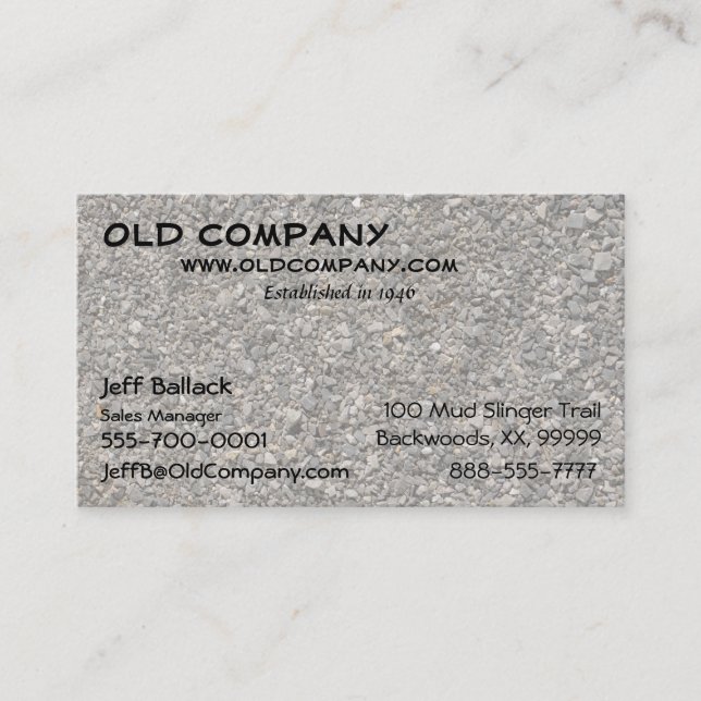 Gravel Texture Business Card (Front)