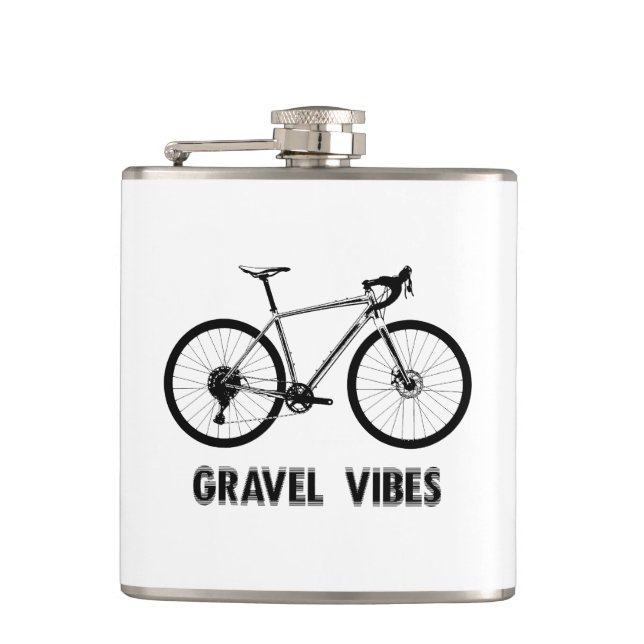 Gravel Vibes Cycling Hip Flask (Front)