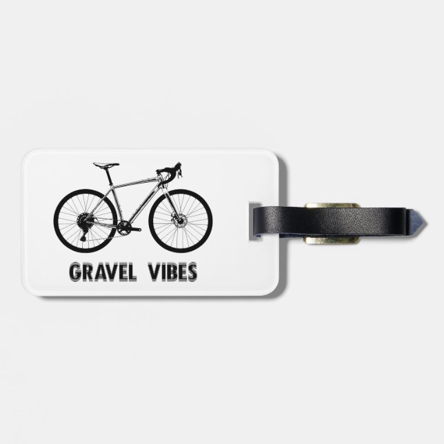 Gravel Vibes Cycling Luggage Tag (Back Horizontal)