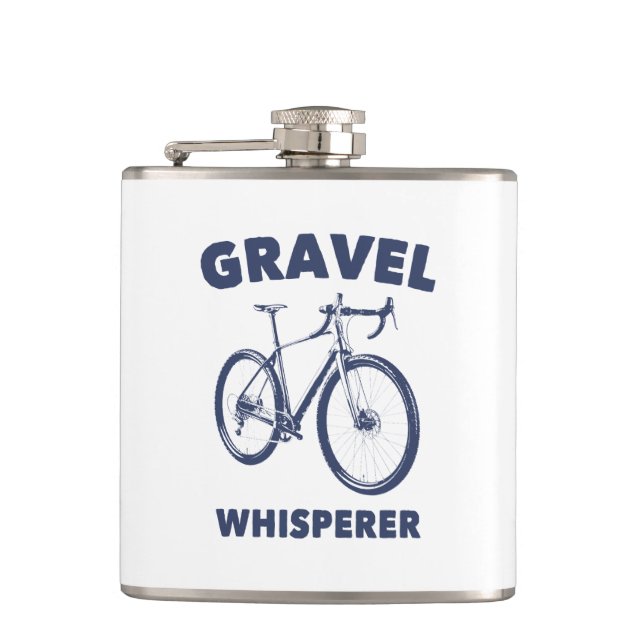Gravel Whisperer Hip Flask (Front)