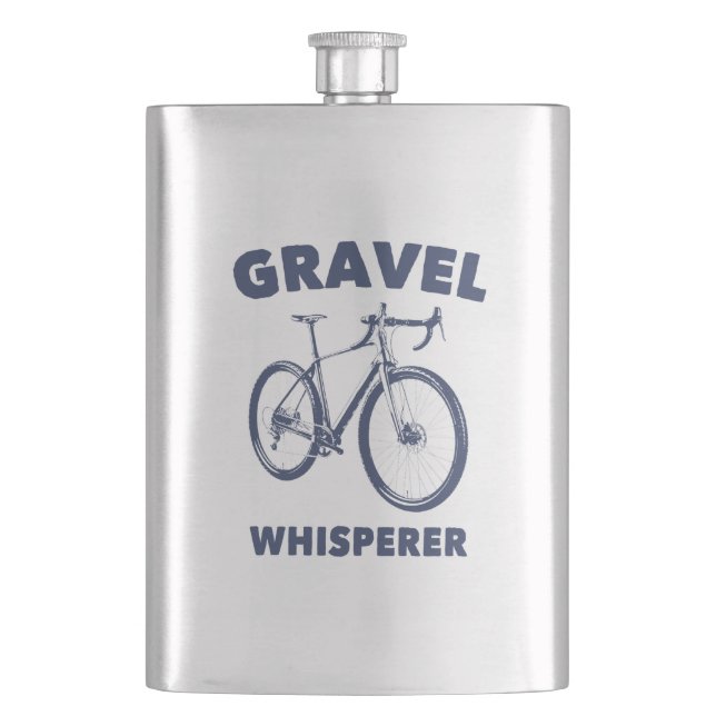 Gravel Whisperer Hip Flask (Front)