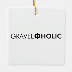 Gravelaholic Gravel Cycling Ceramic Ornament