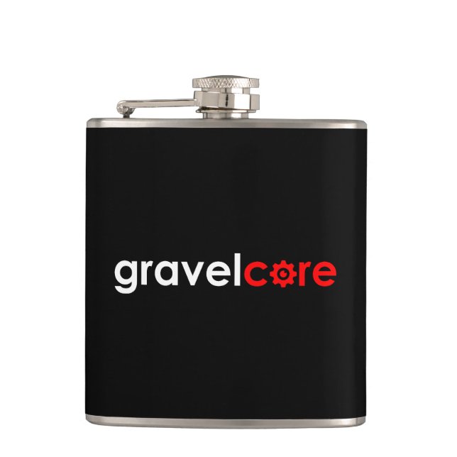 Gravelcore Gravel Cycling Hip Flask (Front)