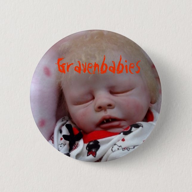 Gravenbabies Horror doll 6 Cm Round Badge (Front)