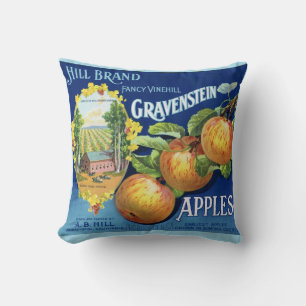 Gravenstein Apple Vintage Label Cushion