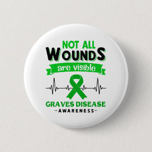 Graves Disease Awareness Month Ribbon Gifts 6 Cm Round Badge