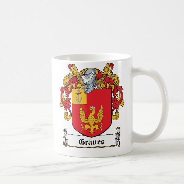Graves Family Crest Coffee Mug (Right)