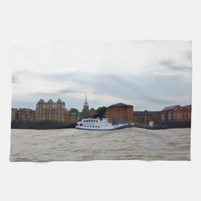 Gravesend In Kent. Tea Towel (Horizontal)