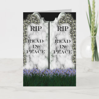 Gravestone Bookmark Card