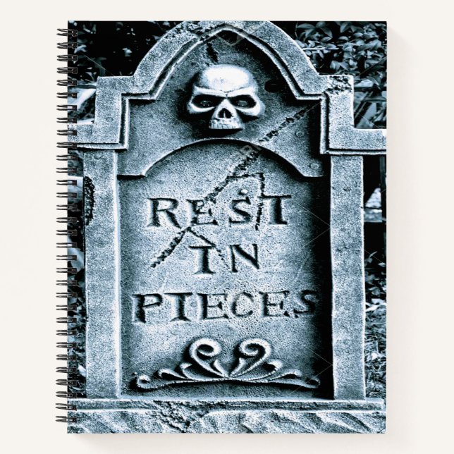 Gravestone Grave Halloween Notebook (Front)