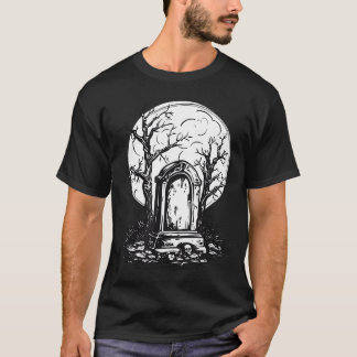 Gravestones Halloween Scary Graveyard Trick Or Tre T-Shirt
