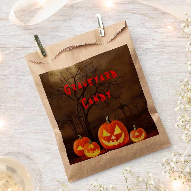 Graveyard Candy Halloween Creepy Graveyard Favour Bags (Clipped)