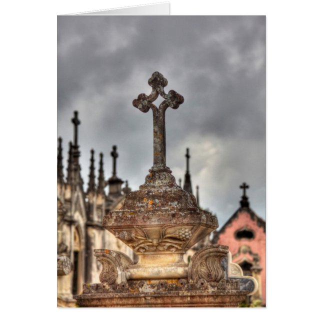 Graveyard cross close-up, Portugal (Front)