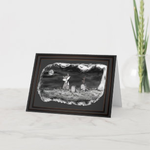 Graveyard Fig & Blinky Halloween Greeting Card