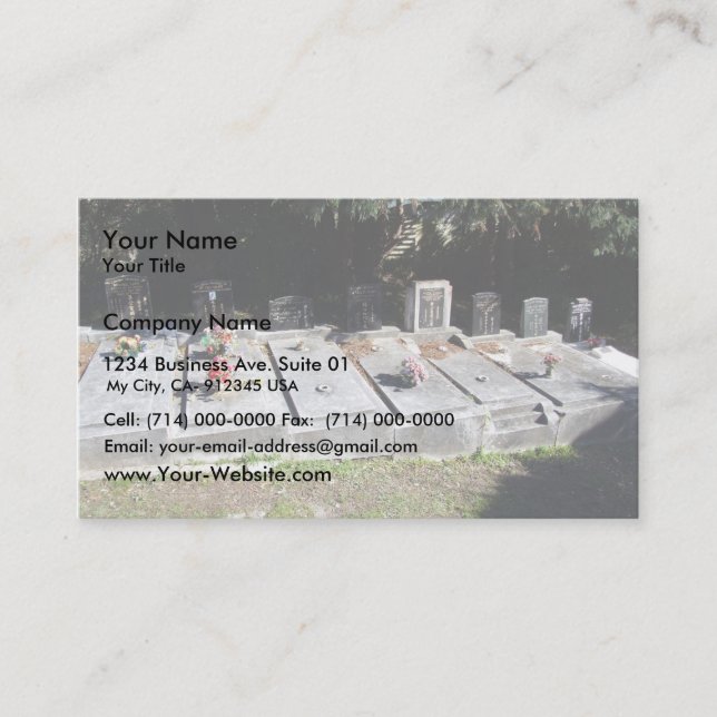Graveyard Full Of Graves Business Card (Front)