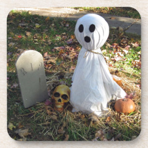 Graveyard, Ghost & Pumpkin Coaster