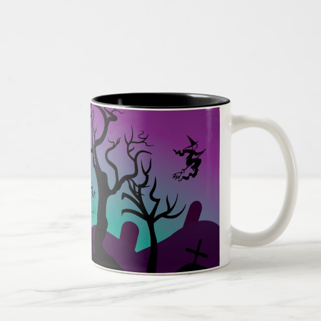Graveyard Halloween custom mug (Right)