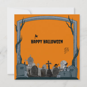 Graveyard Halloween Party Invitation