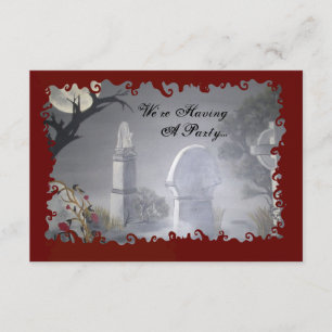 Graveyard Halloween Party Invitations
