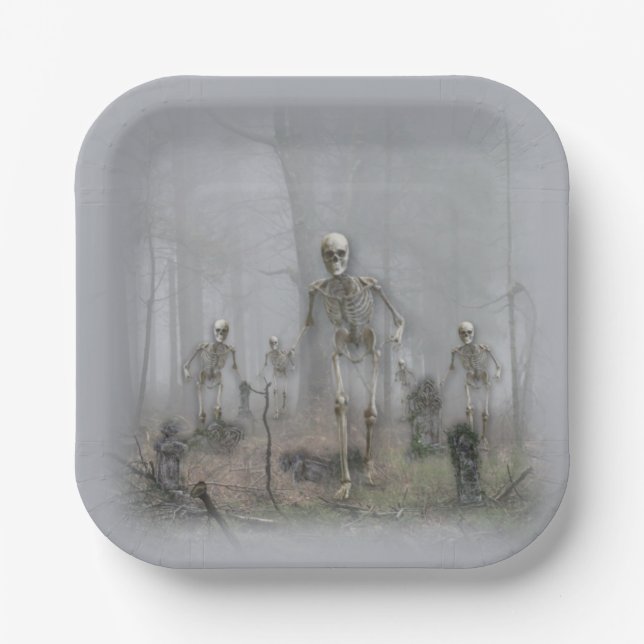 Graveyard Haunting Paper Plate (Front)