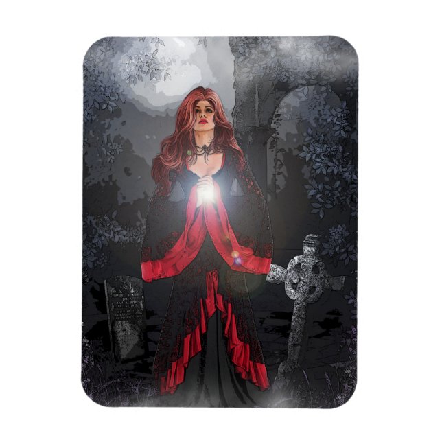 Graveyard praying female magnet (Vertical)