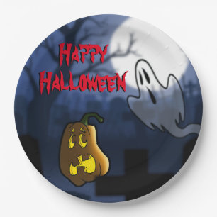 Graveyard Scare Halloween/Birthday Paper Plate