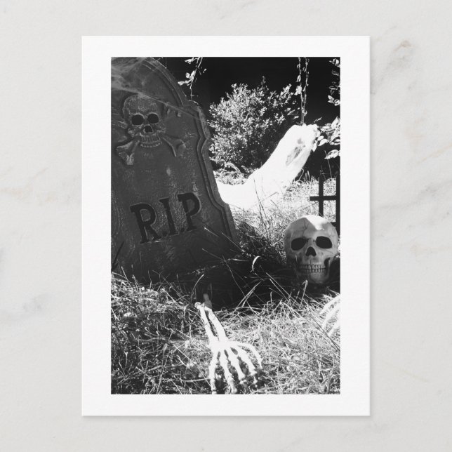 graveyard scene postcard (Front)