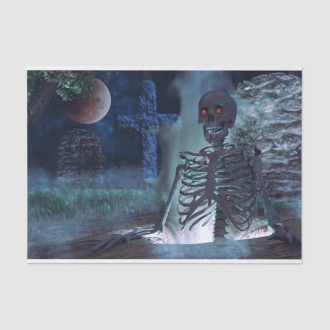 graveyard skeleton tissue paper (Front)