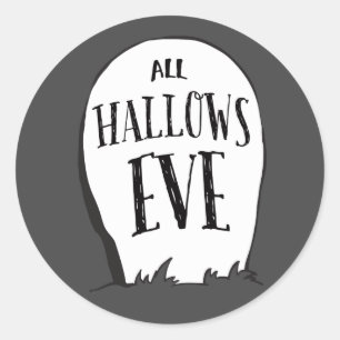 Graveyard Stories Halloween Party Classic Round Sticker