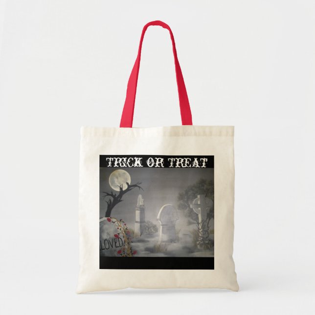 Graveyard Trick-or Treat Tote Bag (Front)