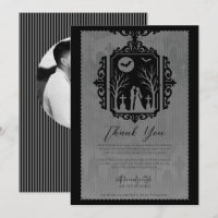Graveyard Vows Black & Grey Gothic Wedding RSVP