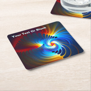 Gravitational Blueshift Square Paper Coaster