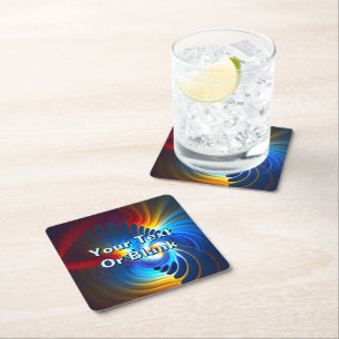 Gravitational Blueshift Square Paper Coaster