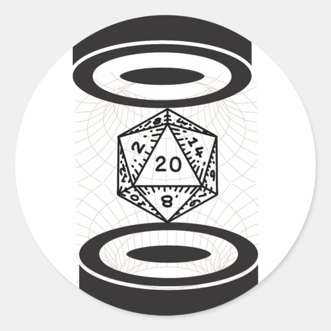 Gravitational Roll Classic Round Sticker (Front)