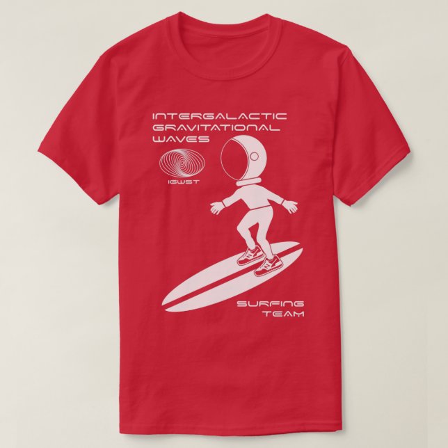 Gravitational Waves Surfing Team T-Shirt (Design Front)