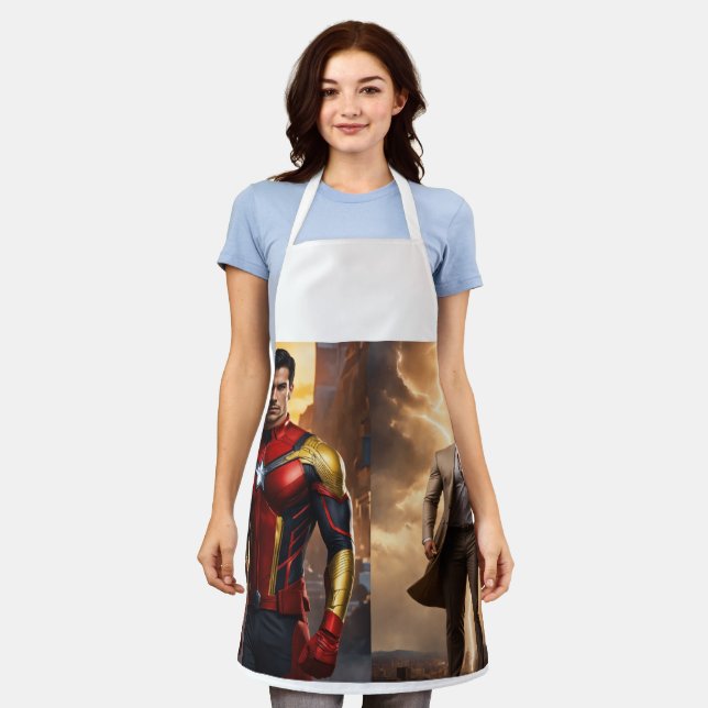 Graviton Guardian: Master of Gravity T-Shirt Apron (Worn)