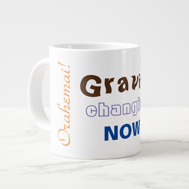 Gravity Changing Now - Orahemai! Large Coffee Mug (Front Left)