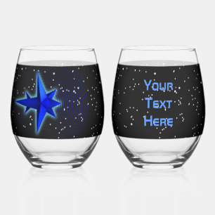 Gravity Drive Spacecraft Stemless Wine Glass