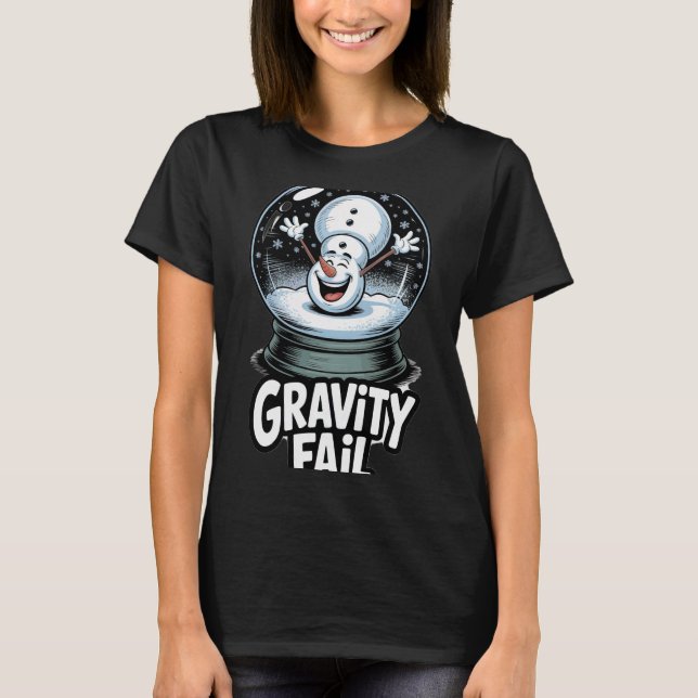 Gravity Fail Snowman T-Shirt (Front)
