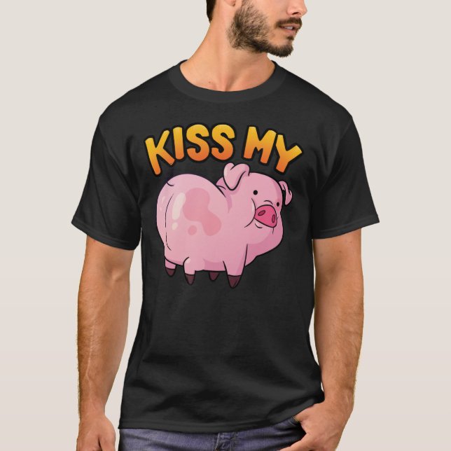 Gravity Falls - Waddles the Pig Sticker T-Shirt (Front)
