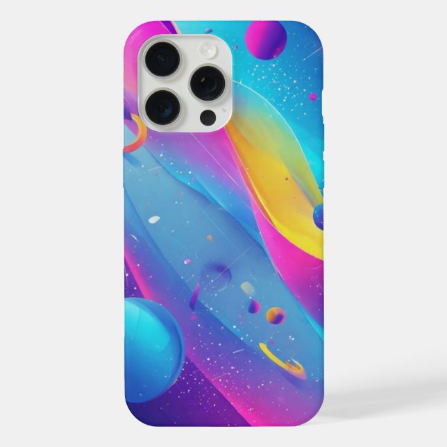 Gravity Flow: Neon Abstract Art Phone Case (Back)