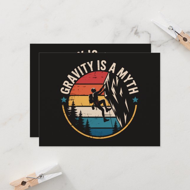 Gravity Is A MYTH Invitation (Front/Back In Situ)