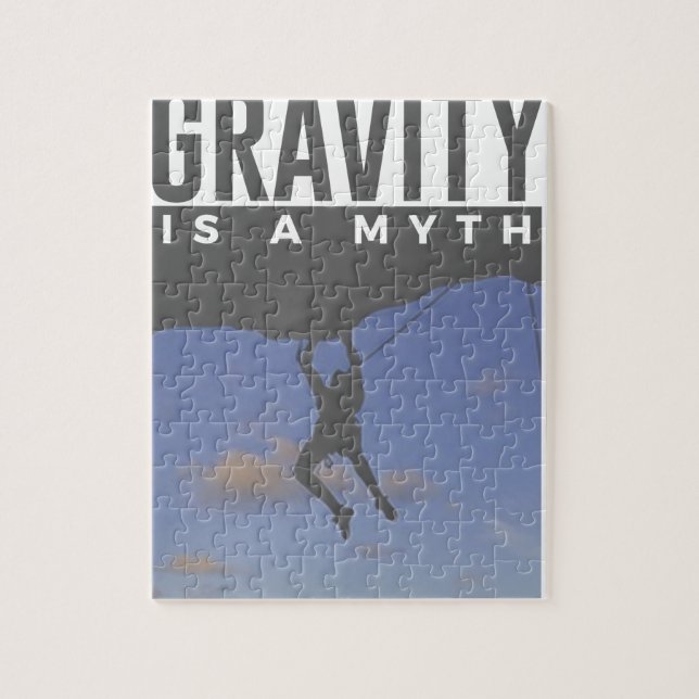 Gravity Is A Myth Rock Wall Climbing Jigsaw Puzzle (Vertical)